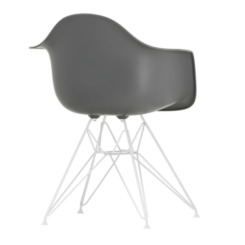 Cadeira de Braços em Plástico Eames DAR / Base Branca